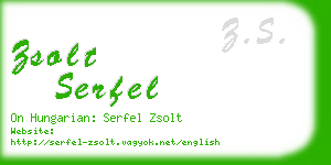 zsolt serfel business card